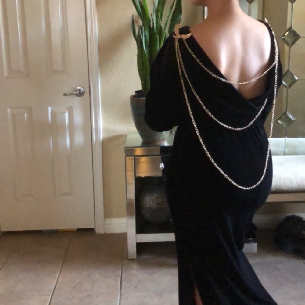 🌟Vintage🌟 black velvet gown